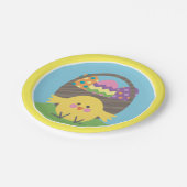 Coloful Chick and Easter Eggs Easter Party ペーパープレート (アングル)