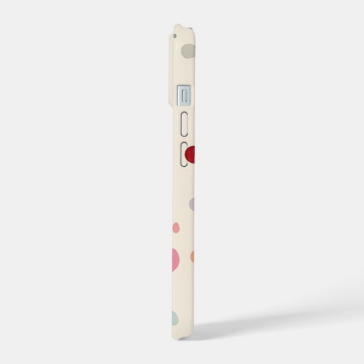  Coloful Circular Dots Case For iPhone 15ケース (左側面)