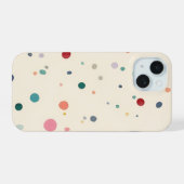  Coloful Circular Dots Case For iPhone 15ケース (裏面横)