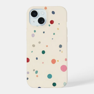  Coloful Circular Dots Case For iPhone iPhone 15ケース