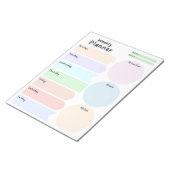 Coloful Weeklyプランナーサークルメモ帳 ノートパッド (アングル)