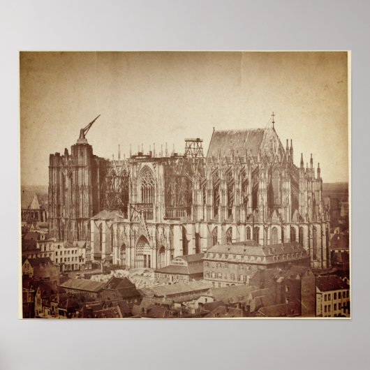 Cologne Cathedral – Kölner Dom 1855 ポスター (正面)
