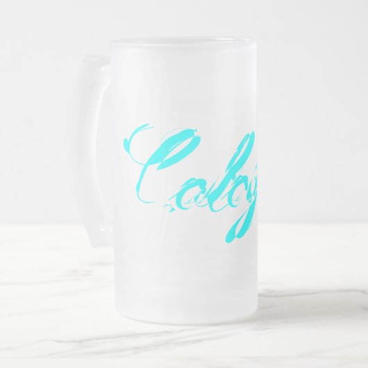 Cologne – Colonia – Köln am Rhein フロストグラスビールジョッキ (正面左)