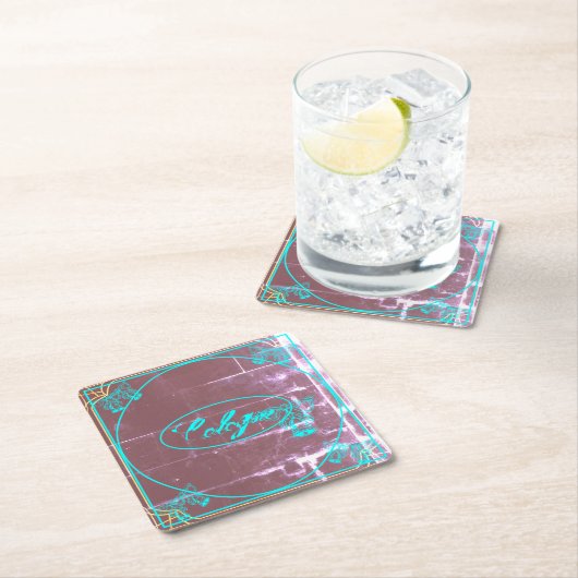 Cologne – Colonia – Köln Art Nouveau shabby chic スクエアペーパーコースター (インサイチュ)