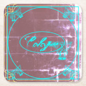 Cologne – Colonia – Köln Art Nouveau shabby chic スクエアペーパーコースター (正面)