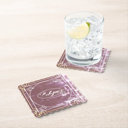 Cologne – Colonia – Köln Art Nouveau shabby chic ペーパーコースター (インサイチュ)