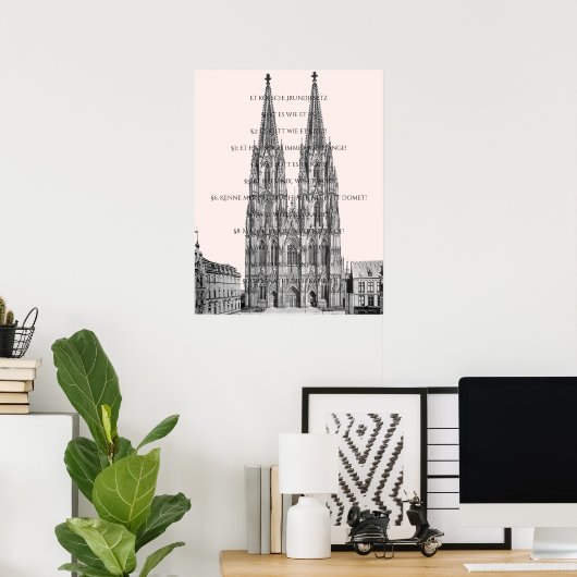 Cologne Dome Cologne Köln Kölsches Grundgesetz ポスター (ホームオフィス)