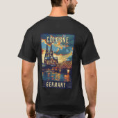 Cologne Germany Travel Poster Tシャツ (裏面)