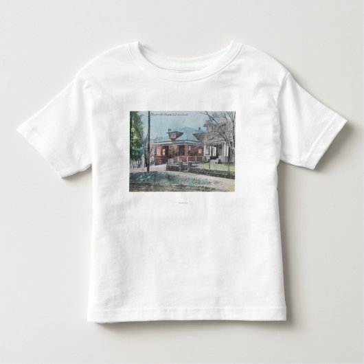 Colomaの通りの住宅場面 トドラーTシャツ (正面)