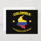 Colombia Colombian Flag Heritage Pride ポストカード (正面/裏面)