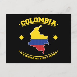 Colombia Colombian Flag Heritage Pride ポストカード