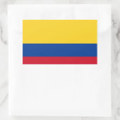 Colombia flag 長方形シール (バッグ)