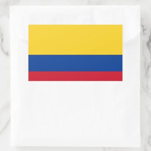 Colombia flag 長方形シール (バッグ)