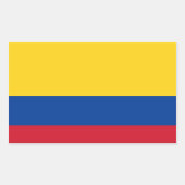 Colombia flag 長方形シール (正面)