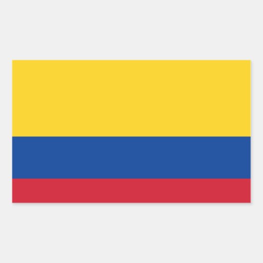 Colombia flag 長方形シール (正面)