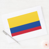 Colombia flag 長方形シール (封筒)