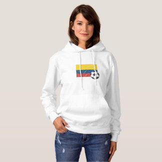 Colombia flag and crayon-style soccer ball パーカ