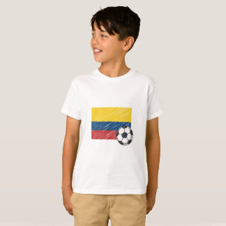Colombia flag and crayon-style soccer ball tシャツ