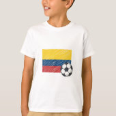 Colombia flag and crayon-style soccer ball tシャツ (正面)