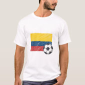 Colombia flag and crayon-style soccer ball tシャツ (正面)