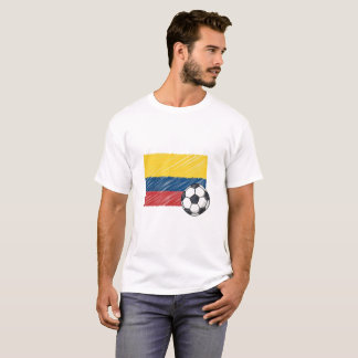 Colombia flag and crayon-style soccer ball tシャツ