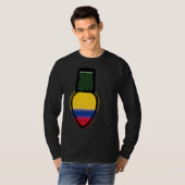 Colombia Flag Christmas Light Colombian Pride Tシャツ (正面フル)