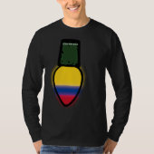 Colombia Flag Christmas Light Colombian Pride Tシャツ (正面)