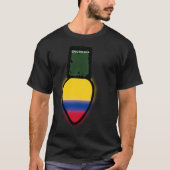Colombia Flag Christmas Light Colombian Pride Tシャツ (正面)