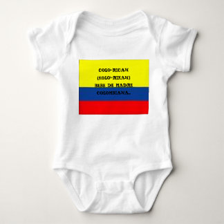 colombia_flag、COLO-RICAN (KOLO'- RIKAN) BEBE DE M… ベビーボディスーツ