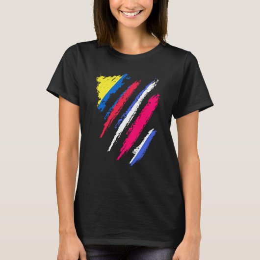 Colombia Flag Costa Rica Grown Patriot Country Str Tシャツ (正面)