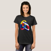 Colombia Flag Costa Rica Grown Ring Marriage Weddi Tシャツ (正面フル)