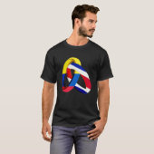 Colombia Flag Costa Rica Grown Ring Marriage Weddi Tシャツ (正面フル)