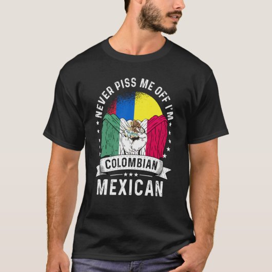 Colombia Flag Mexico Grown  Humor Citizen Pride Tシャツ (正面)