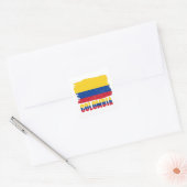 Colombia Flag Sticker スクエアシール (封筒)
