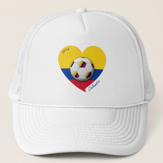 Colombia Fútbol Nacional 2014 Balón y Corazón キャップ (正面)