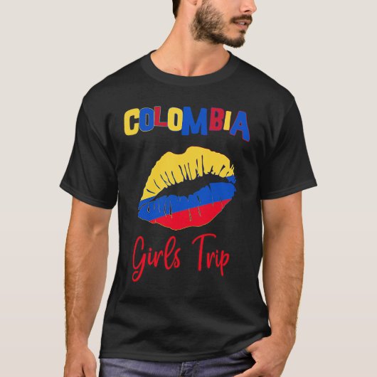 Colombia Girls Trip Vacation Travel Group Matching Tシャツ (正面)