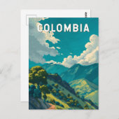 Colombia Illustration Travel Art Vintage ポストカード (正面/裏面)
