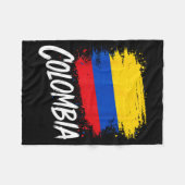 Colombia Lover Colombian Flag  フリースブランケット (正面(横))