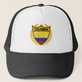 Colombia National Flag Gold Crest Badge キャップ (正面)