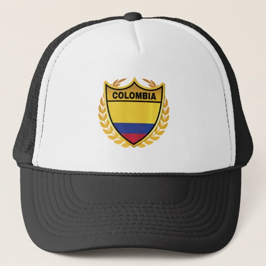 Colombia National Flag Gold Crest Badge キャップ (正面)