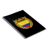 Colombia National Flag Gold Crest Badge ノートブック (右側)