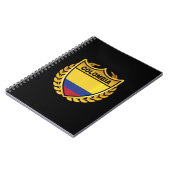 Colombia National Flag Gold Crest Badge ノートブック (左側)