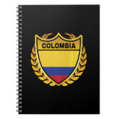 Colombia National Flag Gold Crest Badge ノートブック (正面)