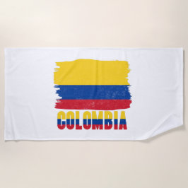 Colombia National Flag Travel ビーチタオル