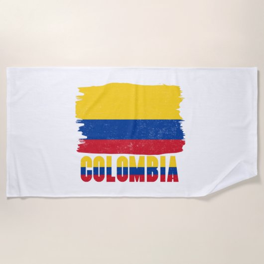 Colombia National Flag Travel ビーチタオル (正面)