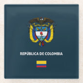 Colombia passport phone case ガラスコースター (正面)