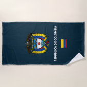 Colombia passport phone case ビーチタオル (正面)