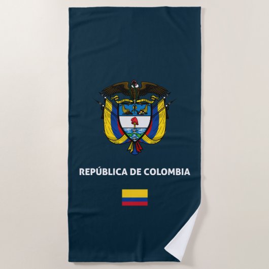 Colombia passport phone case ビーチタオル (正面)