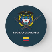 Colombia passport phone case ラウンド壁時計 (正面)
