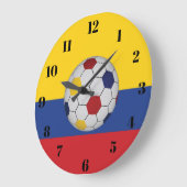 Colombia Soccer ラージ壁時計 (傾斜)